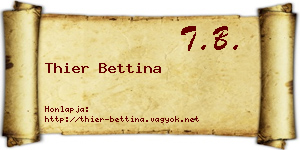 Thier Bettina névjegykártya