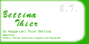 bettina thier business card